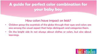 A guide for perfect color combination for your baby boy - KidStudio