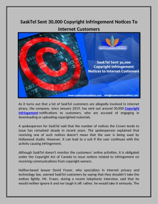 SaskTel Sent 30,000 Copyright Infringement Notices To Internet Customers