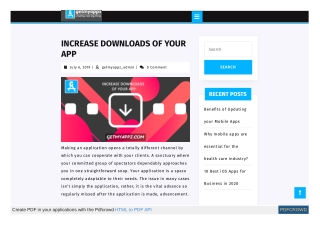 INCREASE DOWNLOADS OF YOUR APP