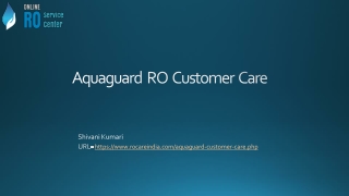 Aquaguard RO Customer Care@9266668508