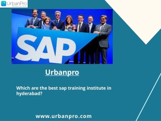 Sap Training Institute in Hyderabad