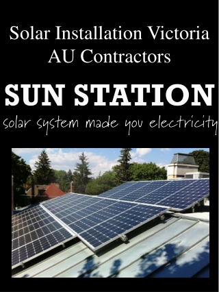 Solar Installation Victoria AU Contractors