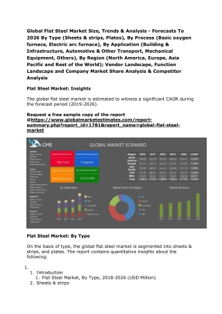 Global Flat Steel Market Size, Trends & Analysis - Forecasts To 2026