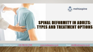 Spinal Deformity in Adults Types and Treatment Options