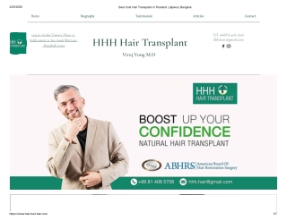 Best hair transplant in Bangkok