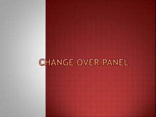 Change Over Panel