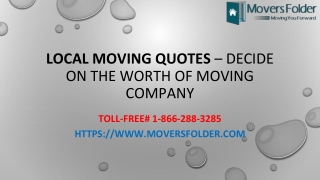 Get Local Moving Quotes & Decide to Hire Movers or DIY