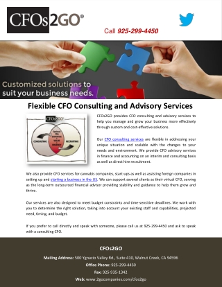 Flexible CFO Consulting and Advisory Services