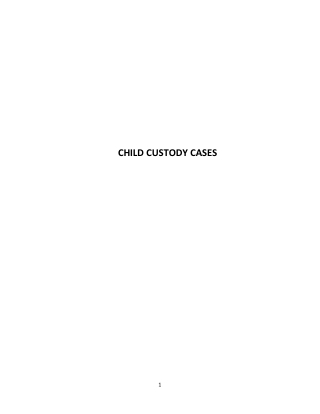 CHILD CUSTODY CASES