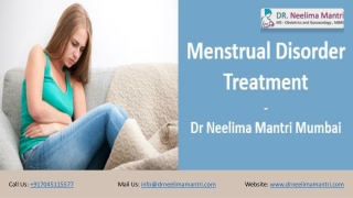 Menstrual Disorder Treatment | Dr Neelima Mantri Mumbai