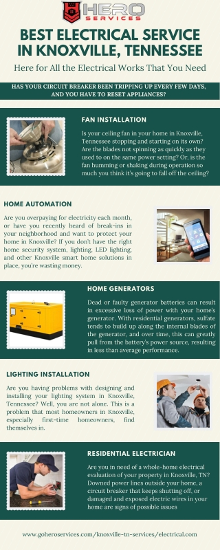 Best Electrical Service in Knoxville, Tennessee