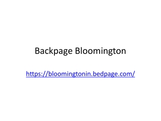 Backpage Bloomington