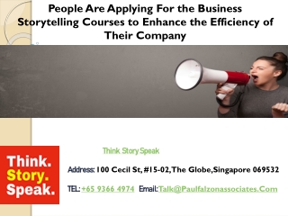 Join Corporate Storytelling Workshop in Singapore