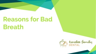 Reasons for Bad Breath