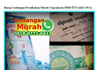 Harga Undangan Pernikahan Murah Yogyakarta 08I8–077I–64I3[wa]