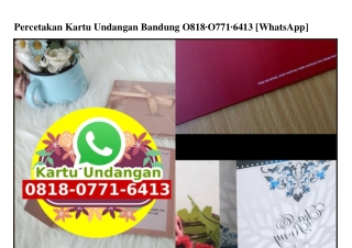 Percetakan Kartu Undangan Bandung Ö818-Ö771-6413[wa]