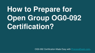 Start Your Preparation for OG0-092 exam on TOGAF 9