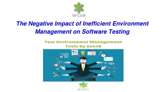 The Negative Impact of Inefficient Environment Management on Software Testing