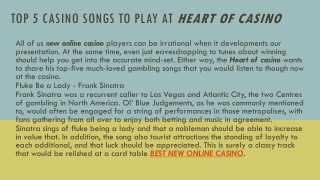 TOP 5 CASINO SONGS TO PLAY AT HEART OF CASINO