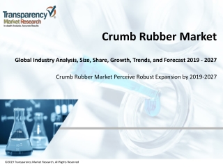 Crumb rubber market Evolving Technology, Trends and Industry Analysis: 2027