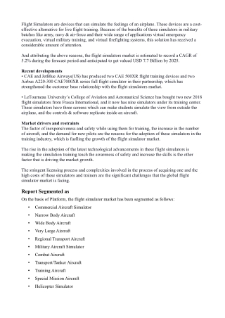 North America held the lion’s share in the Global Flight Simulator Market