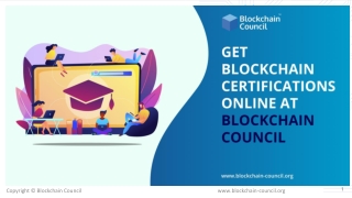 Get Blockchain certifications online at Blockchain Council.