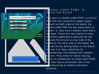 A Detailed Guide about Double sided PCBs