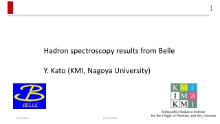 Hadron spectroscopy results from Belle Y. Kato (KMI, Nagoya University)
