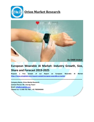 European Wearable AI Market  Size, Share and Forecast to 2025