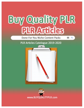 Private Label Rights Articles For Your Blog | PLR Article Packs 2020