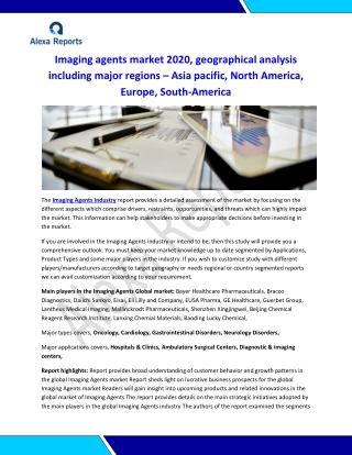 IMAGING AGENTS MARKET 2020