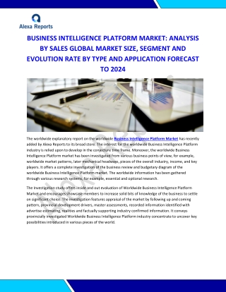 BUSINESS INTELLIGENCE PLATFORM MARKET