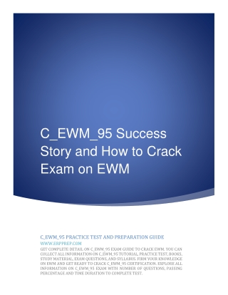 C_EWM_95 Success Story and How to Crack Exam on EWM