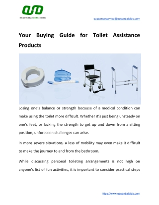Your Buying Guide for Toilet Assistance Products