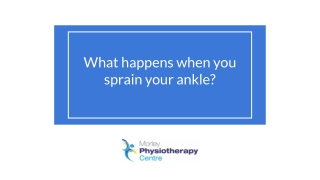 What happens when you sprain your ankle?