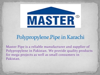 Polypropylene Pipe in Karachi