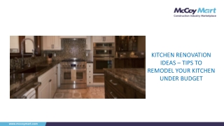Kitchen Renovation Ideas – Tips to Remodel Your Kitchen Under Budget
