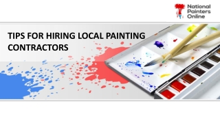 Tips for Hiring Local Painting Contractors