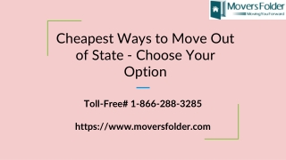 Cheapest Ways to Move Out of State - Select Your Option