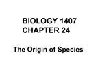 BIOLOGY 1407 CHAPTER 24