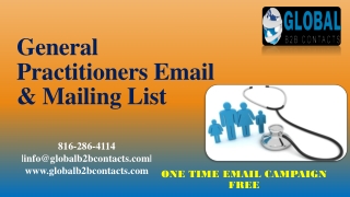 General Practitioners Email & Mailing List