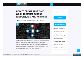 How to create apps that work together across windows, ios, and android