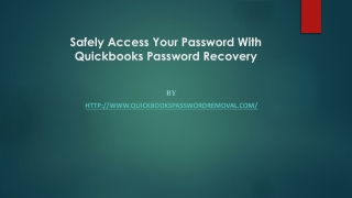 Safely Access Your Password With Quickbooks Password Recovery