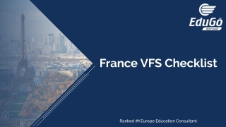 France VFS Checklist By Edugo Abroad