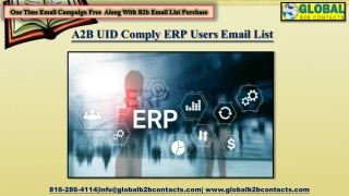 A2B UID Comply ERP Users Email List