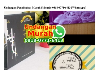 Undangan Pernikahan Murah Sidoarjo O818.O771.6413[wa]