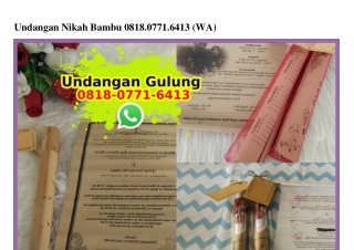 Undangan Nikah Bambu Ö818Ö7716413[wa]