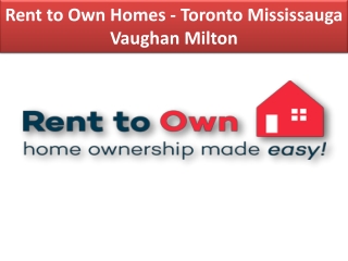 New homes rent to own