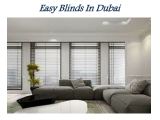 Best Easy Blinds In Dubai