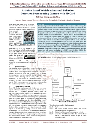 Arduino Based Vehicle Abnormal Behavior Detection System using Camera with SD Card